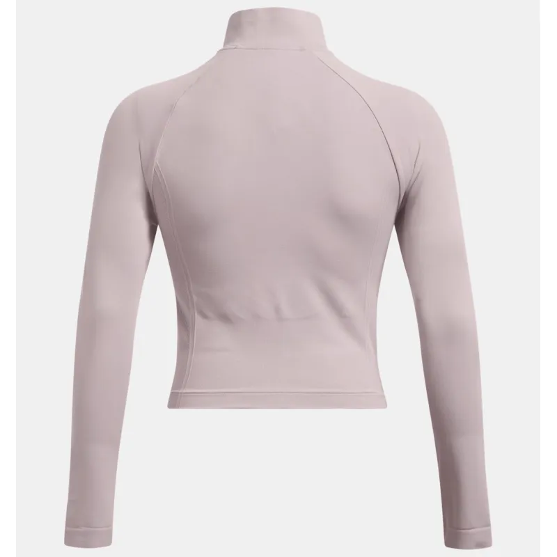 UA Vanish Seamless  Zip Crop 015GRY