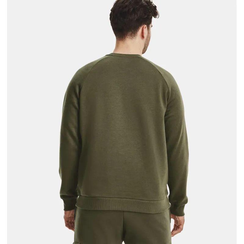UA RIVAL FLEECE CREW 390GRN