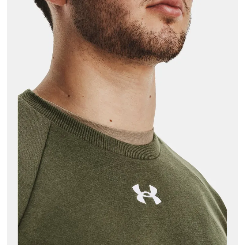 UA RIVAL FLEECE CREW 390GRN