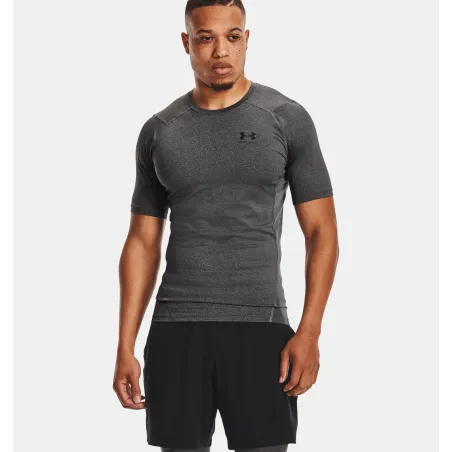 UA HG Armour Comp SS 090GRY