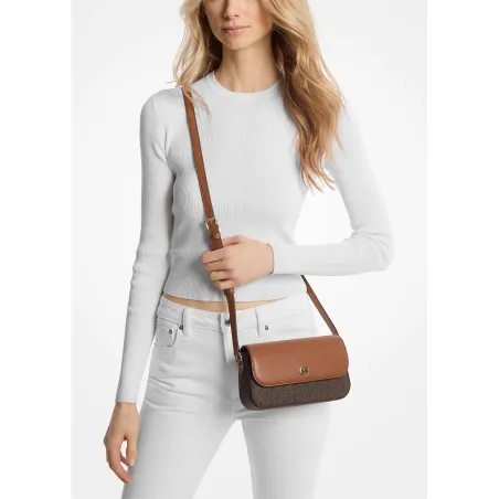 MK JST FLAP XBODY BROWN