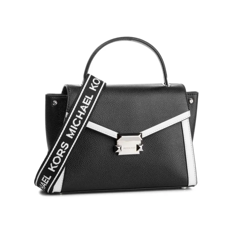 MK WHITNEY FLAP CH BLACK