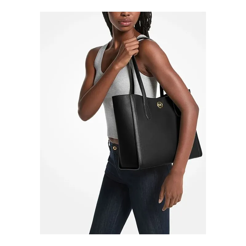MK LEIDA TZ TOTE BLACK 