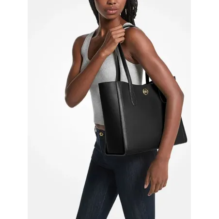 MK LEIDA TZ TOTE BLACK 