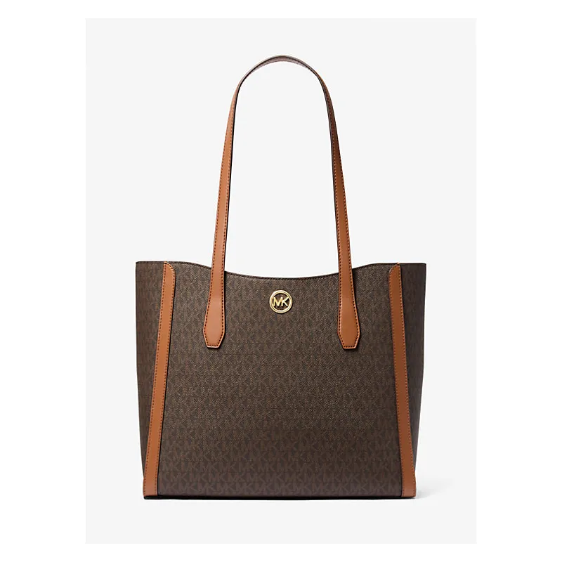 MK LEIDA LG TZ TOTE BROWN 