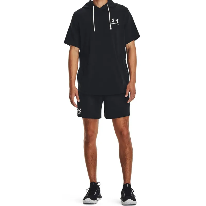 UA Rival Terry 6in Short NEGRO