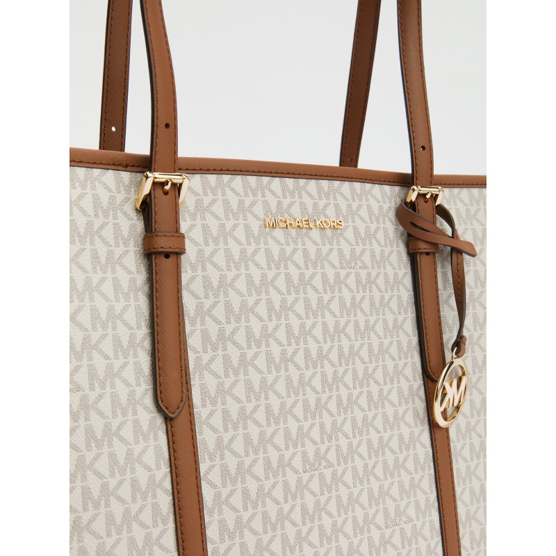 MK JST LG TZ SHLDR TOTE VANILLA