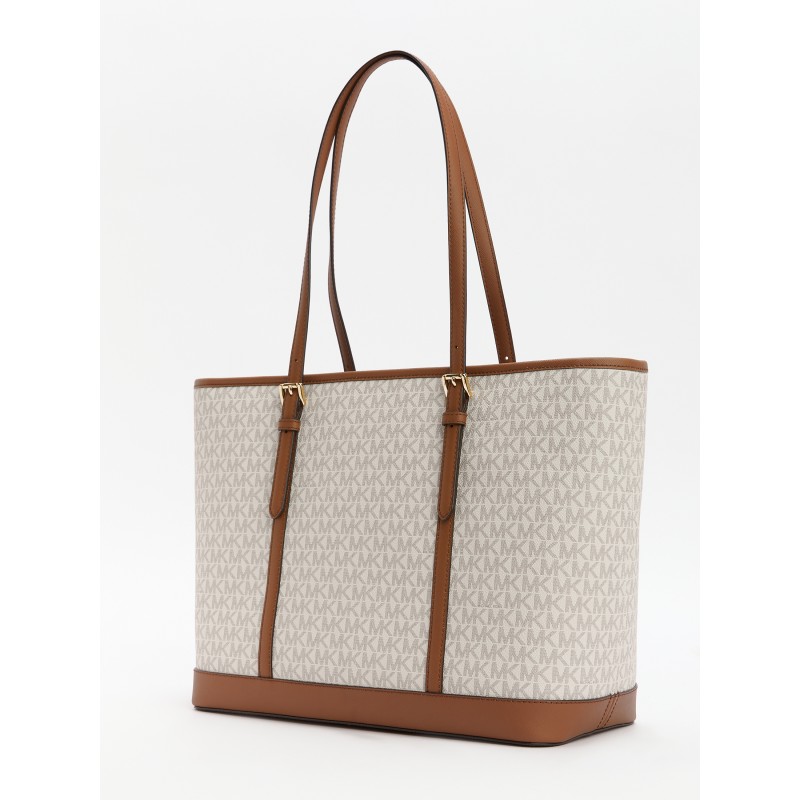 MK JST LG TZ SHLDR TOTE VANILLA