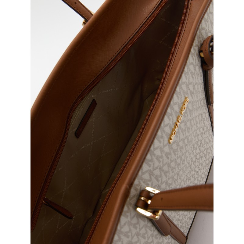 MK JST LG TZ SHLDR TOTE VANILLA