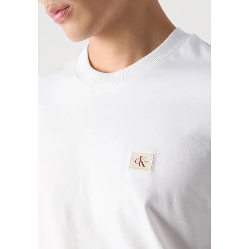 CK  WOVEN LABEL REGULAR TEE BLANCO
