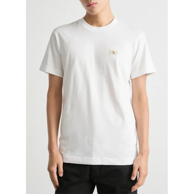 CK  WOVEN LABEL REGULAR TEE BLANCO