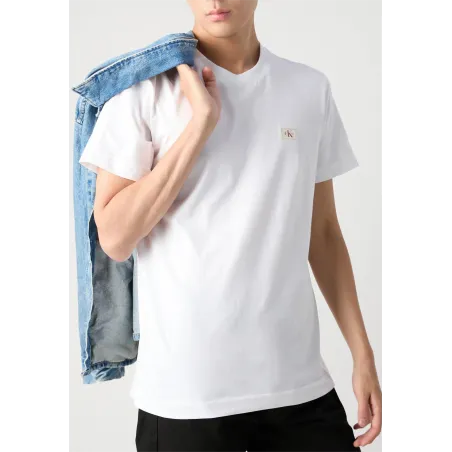 CK  WOVEN LABEL REGULAR TEE BLANCO
