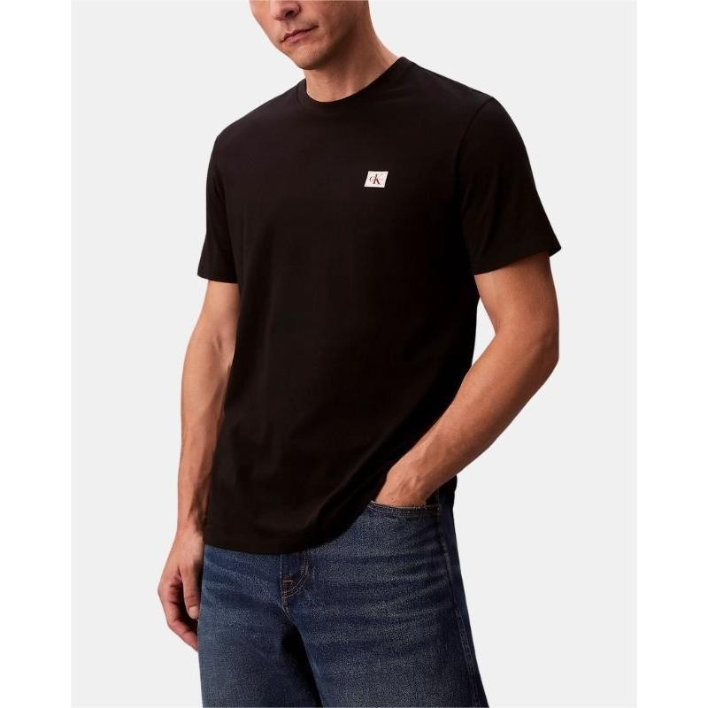 CK  WOVEN LABEL REGULAR TEE NEGRO RR