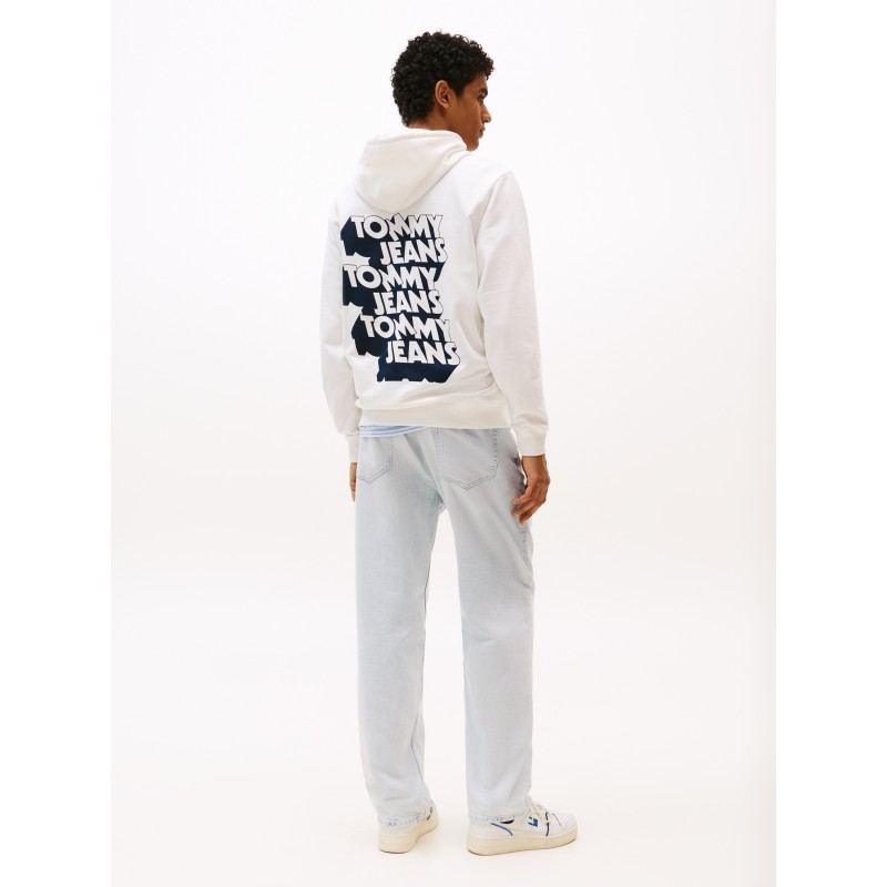 TH Stack Logo Back Graphic Hoody White