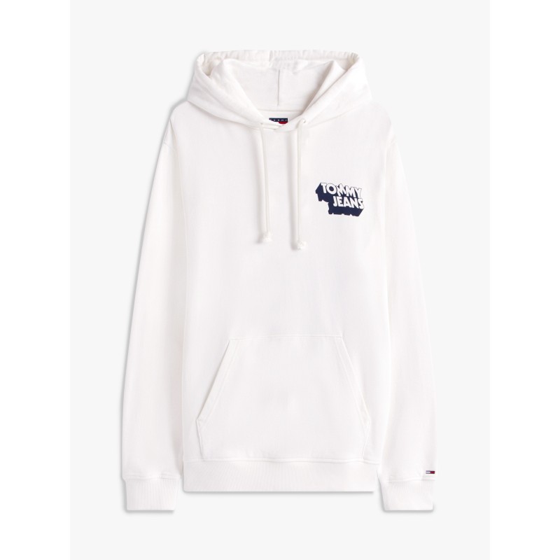 TH Stack Logo Back Graphic Hoody White