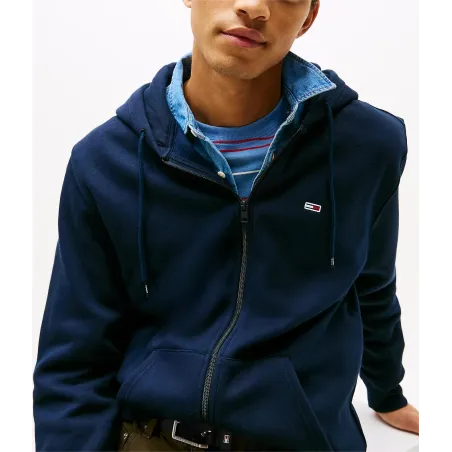 TH Sudadera de felpa con capucha y cremallera Navy 
