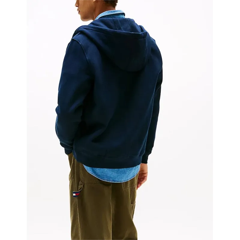 TH Sudadera de felpa con capucha y cremallera Navy 