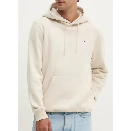 TH Sudadera de felpa peinada con capucha White