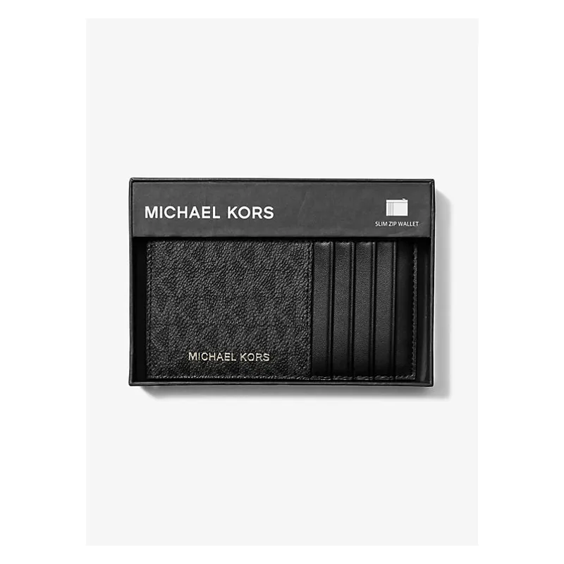 MK COOPER SLIM ZIP WALET BLK
