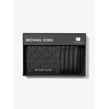 MK COOPER SLIM ZIP WALET BLK