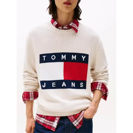 TH Jersey en intarsia con parche del logo Gris 