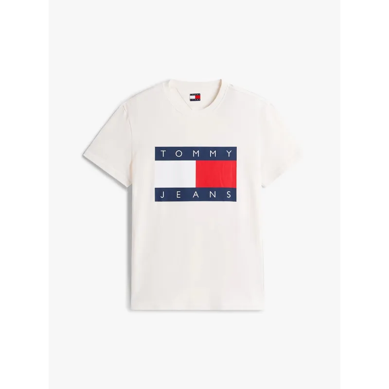 TH Camiseta de cuello redondo con parche Blanco