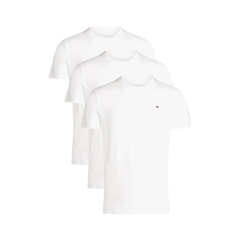 TH Pack 3Pcs camisetas de cuello redondo blanco
