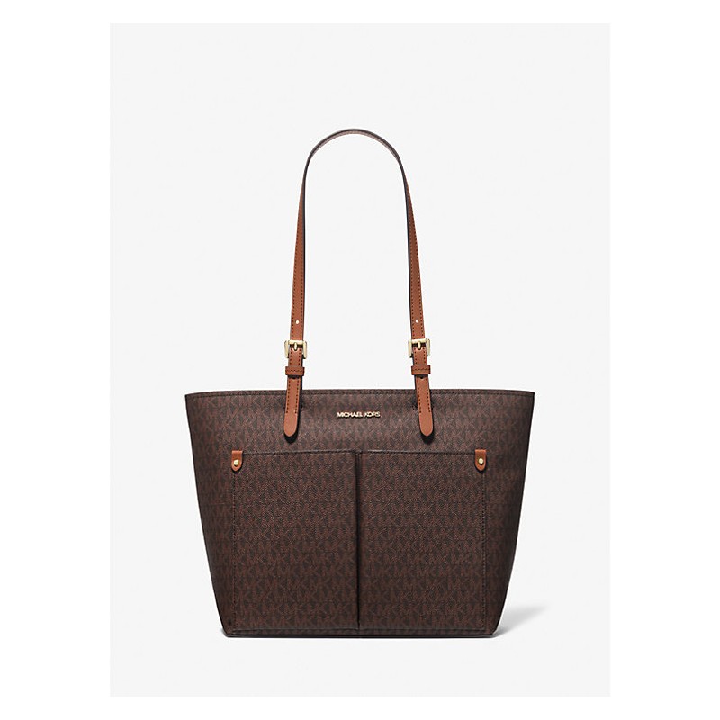MK JST MD DBL POCKET TOTE BROWN