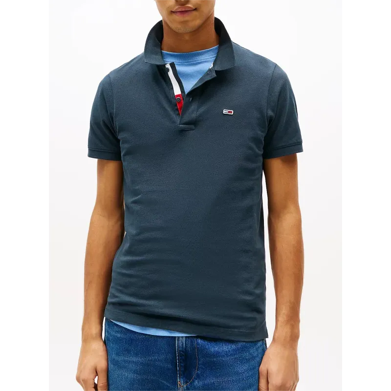 TH Polo Slim Fit Placket NAVY