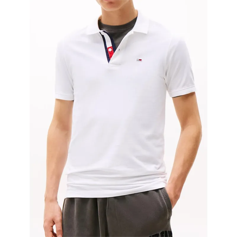 TH Polo Slim Fit Placket WHT