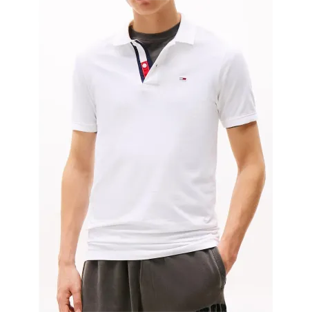 TH Polo Slim Fit Placket WHT