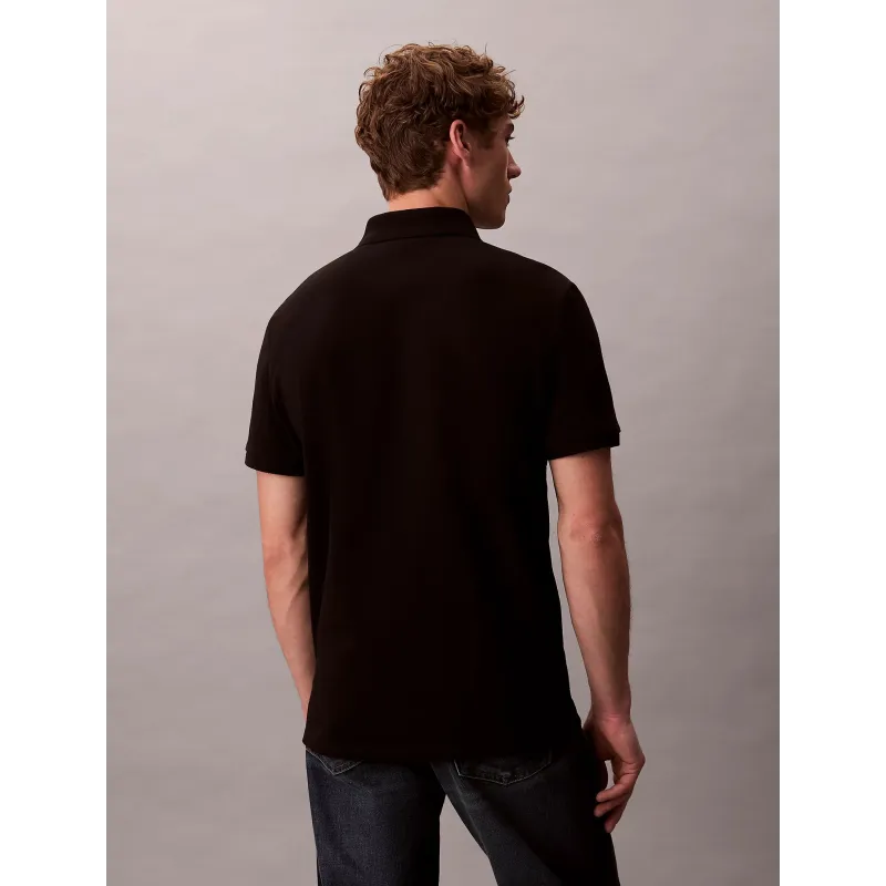 CK Polo clásico de piqué de algodón BLK