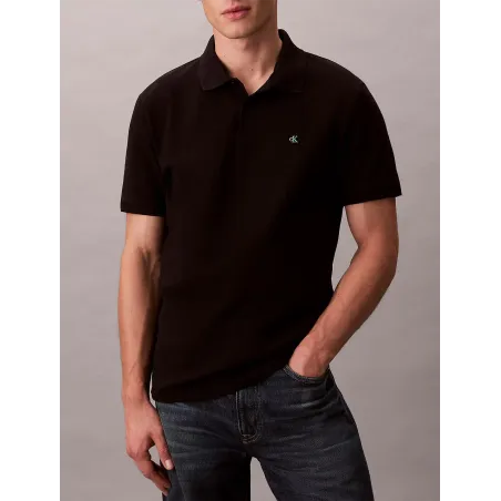 CK Polo clásico de piqué de algodón BLK