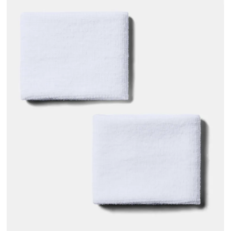 UA Muñequeras Performance 8 cm para hombre - Pack de 2 Wht