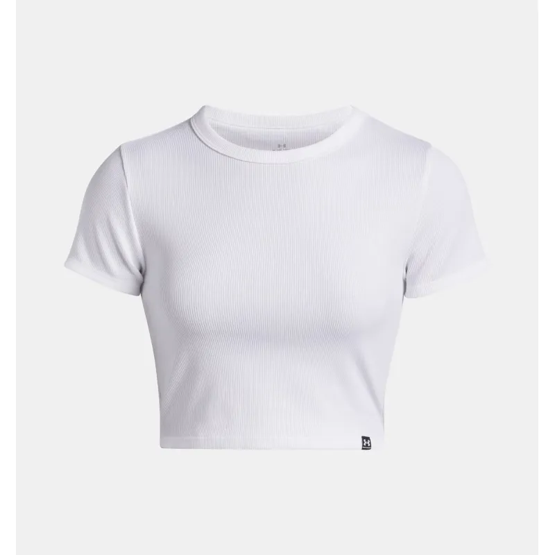 UA Rival Rib Camiseta baby Wht