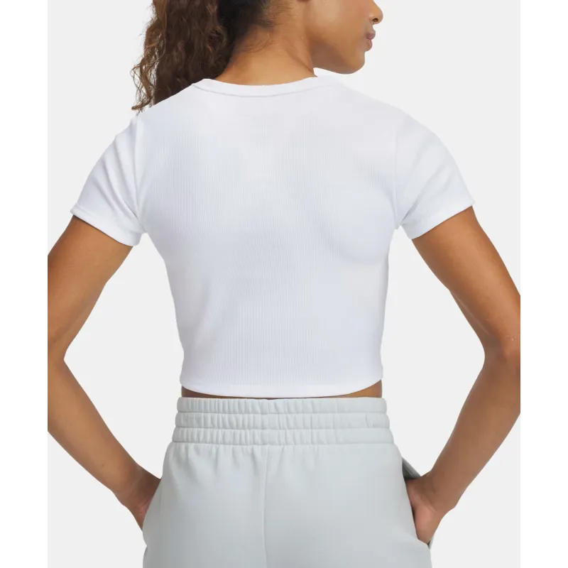 UA Rival Rib Camiseta baby Wht