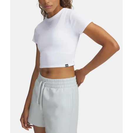 UA Rival Rib Camiseta baby Wht