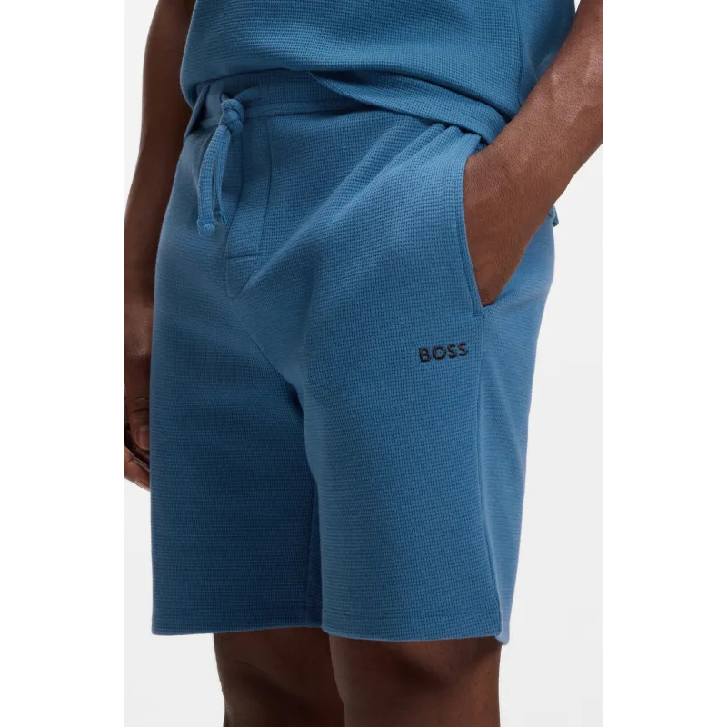 HB Waffle Shorts Open Blue