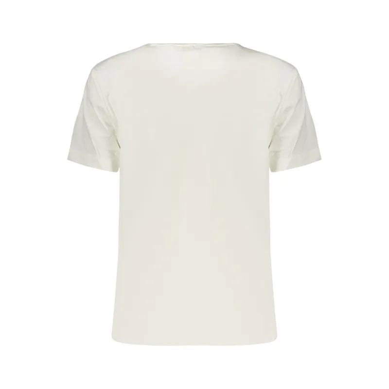 CK TSHIRT MID LOGO WOMAN WHT