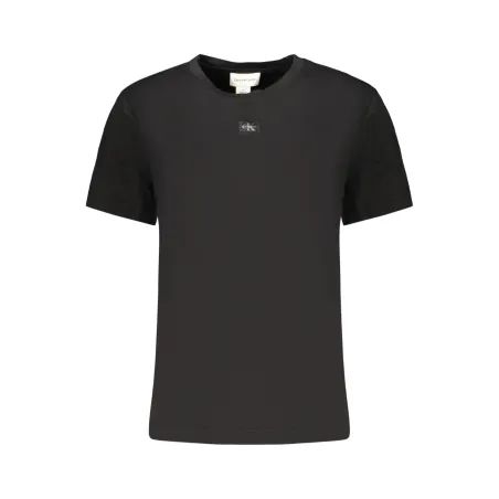 CK TSHIRT MID LOGO WOMAN BLK