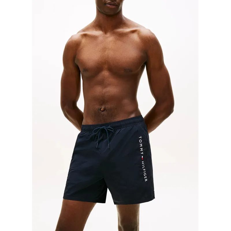 TH Bañador Original de largo medio con logo NAVY