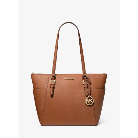MK CHARLOTTE LG TZ TOTE BRUN VALISE