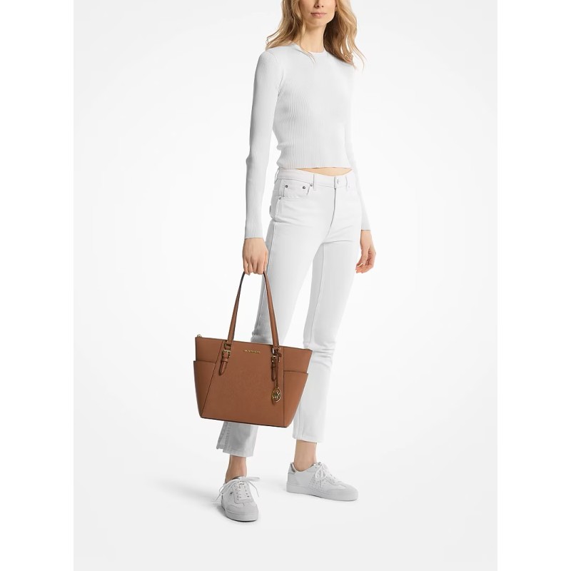 MK CHARLOTTE LG TZ TOTE BRUN VALISE