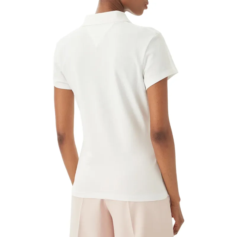 TH SCRIPT SLIM SS POLO WHT