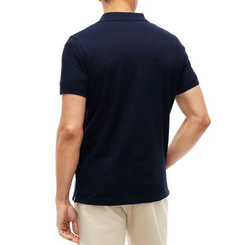Tommy TJM SLIM PLACKET POLO NAVY
