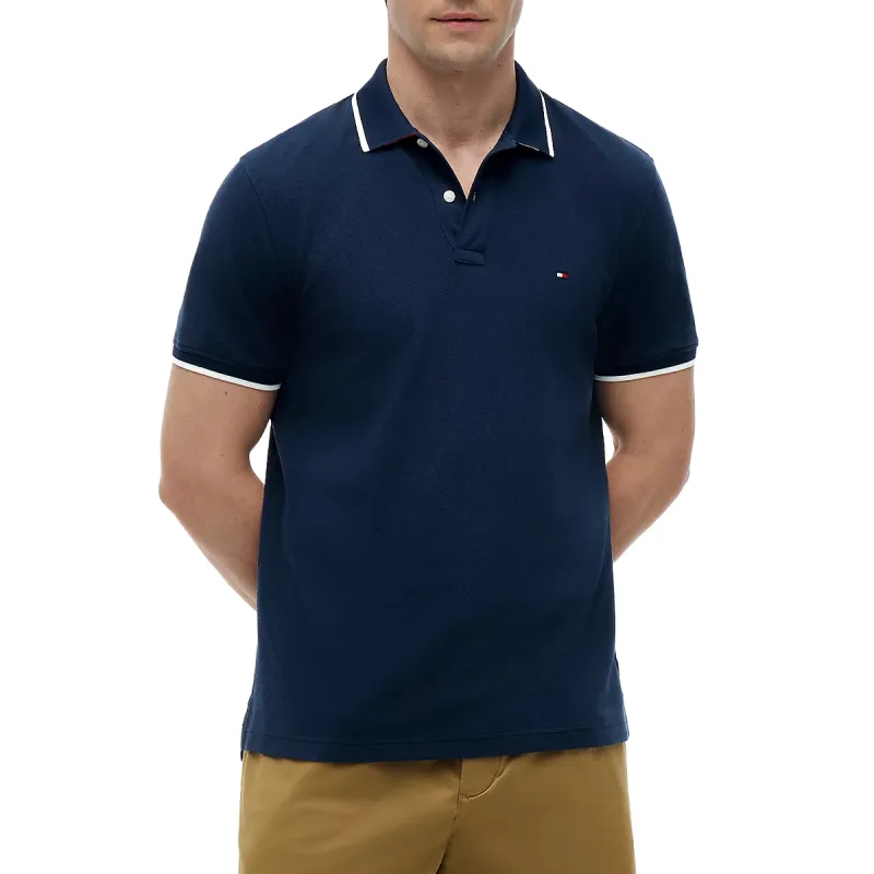 TH PIQUE UNDERCOLLAR NAVY