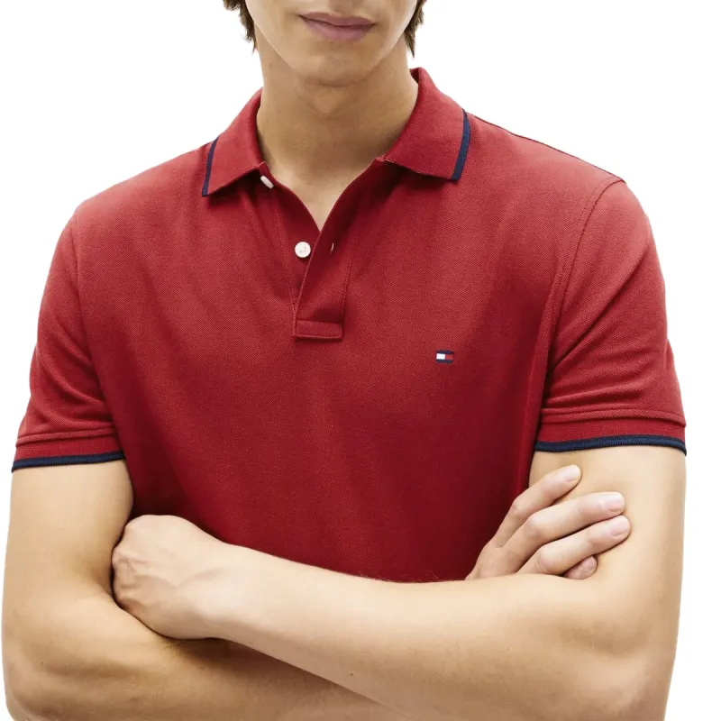 TH PIQUE UNDERCOLLAR RED