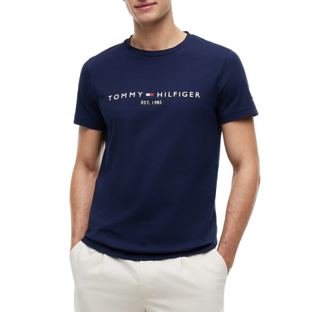 TH SLIM LOGO TEE NAVY