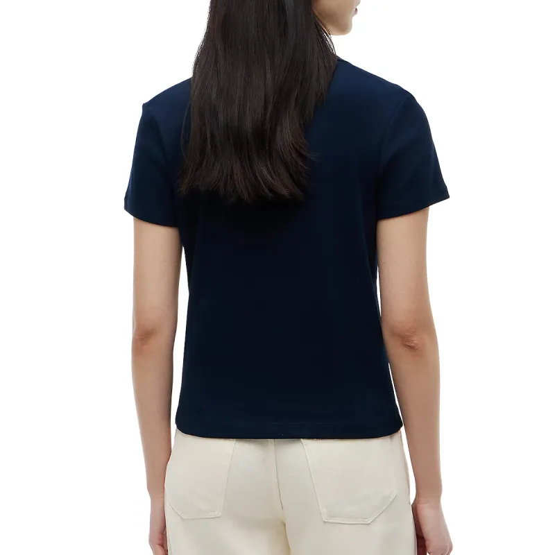 TH GOLD BUTTON SLIM SS NAVY