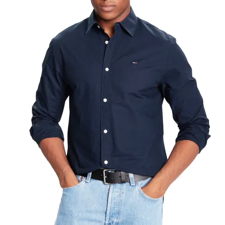 TOMMY REG POPLIN CAMISA NAVY